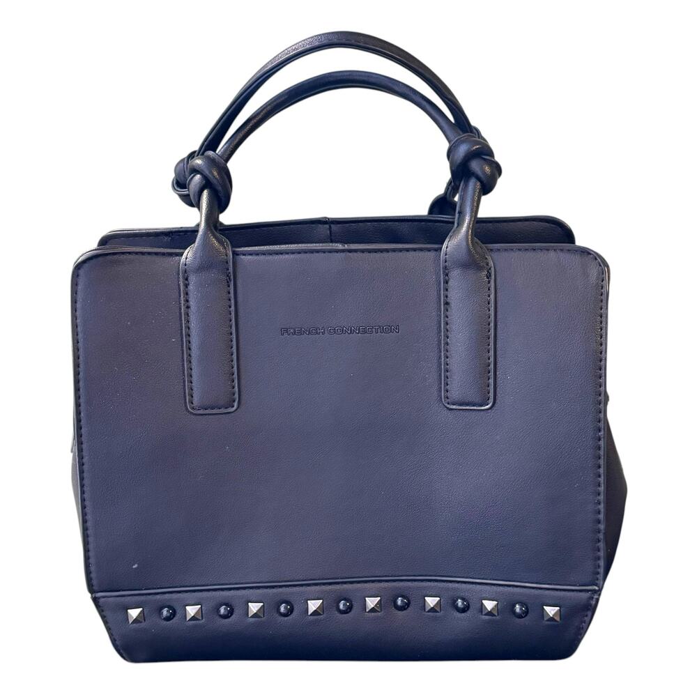 French Connection Black Artemis Knotted Top Handle Purse